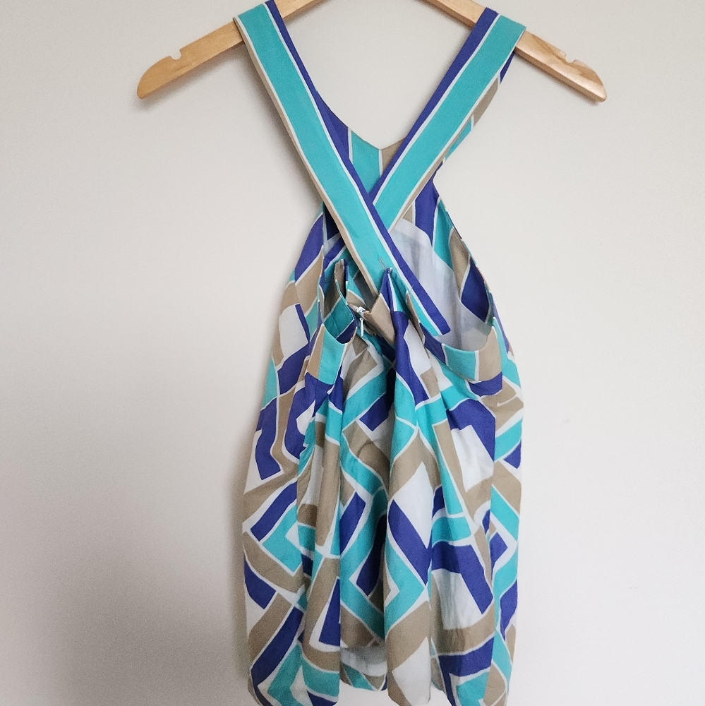 🔥SOLD🔥 Trina Turk Silk Cotton Halter Top - Picture 7 of 9